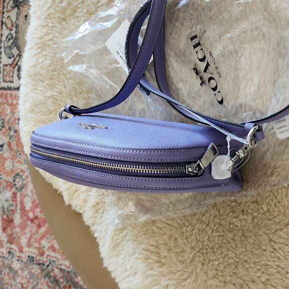 NWT Coach Light Violet Madi Crossgrain Leather Crossbody Bag 💜🩶🎁 - Picture 7 of 17